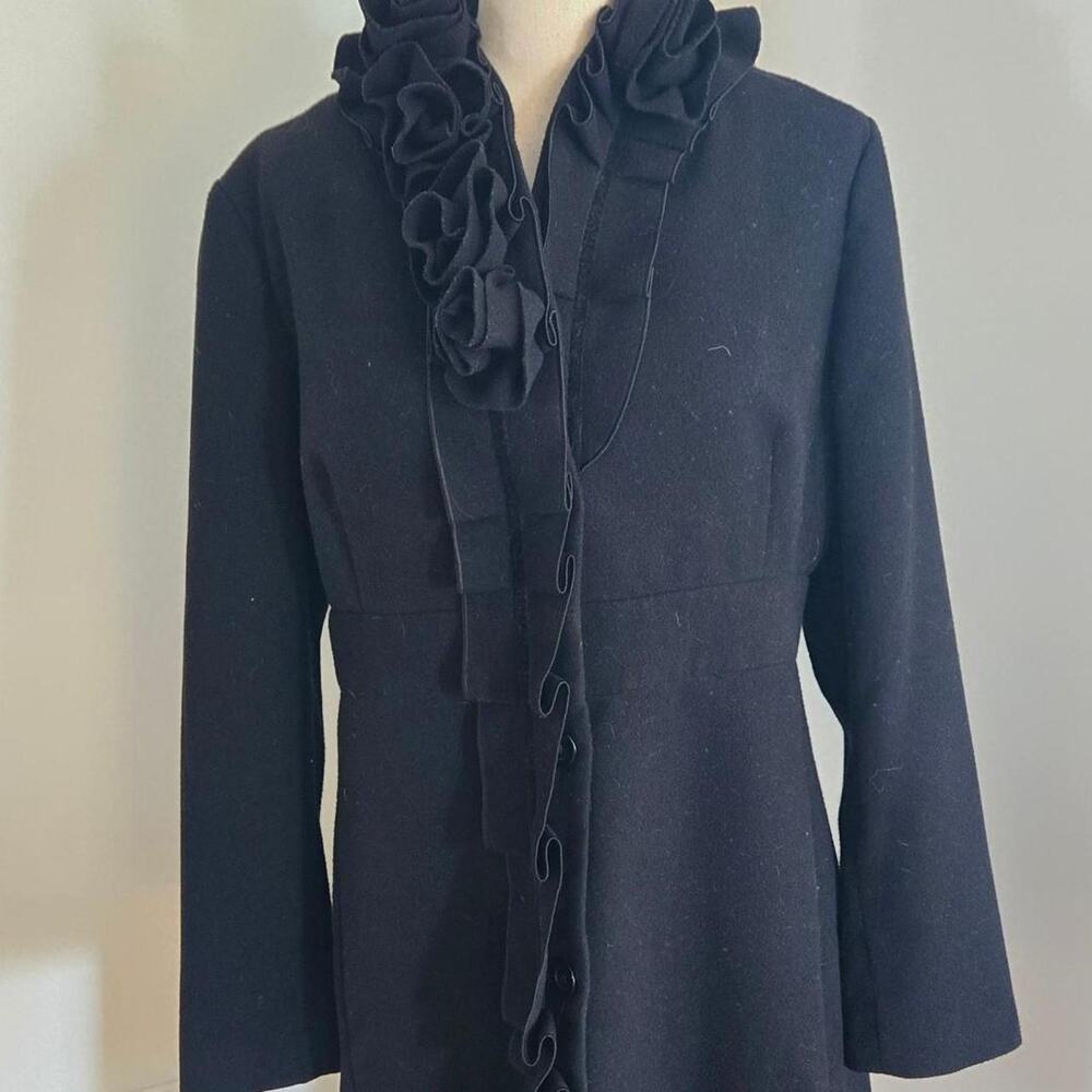 mossimo womens Brown wool blend coat with removable belt large